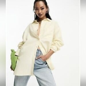 Basics & More Oversized Button Up Shirt